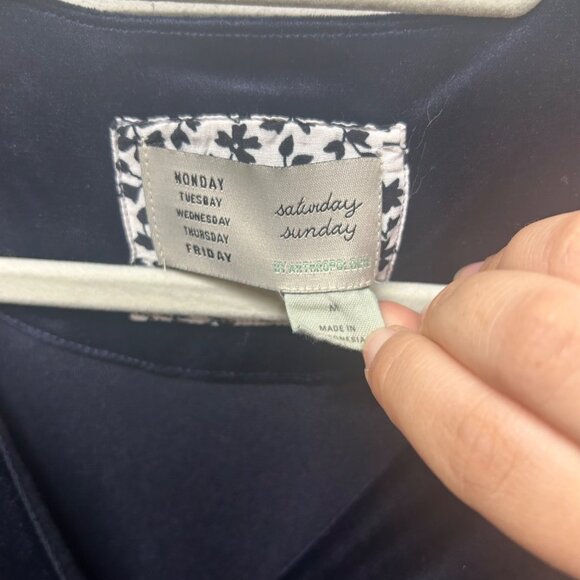 Saturday Sunday Anthropologie Blue Velour jumpsuit medium - Picture 5 of 11